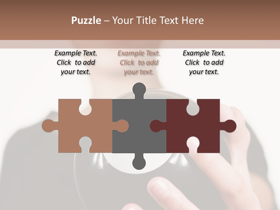 A Woman Holding A Black Ball With A White Letter B On It PowerPoint Template