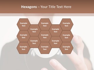 A Woman Holding A Black Ball With A White Letter B On It PowerPoint Template