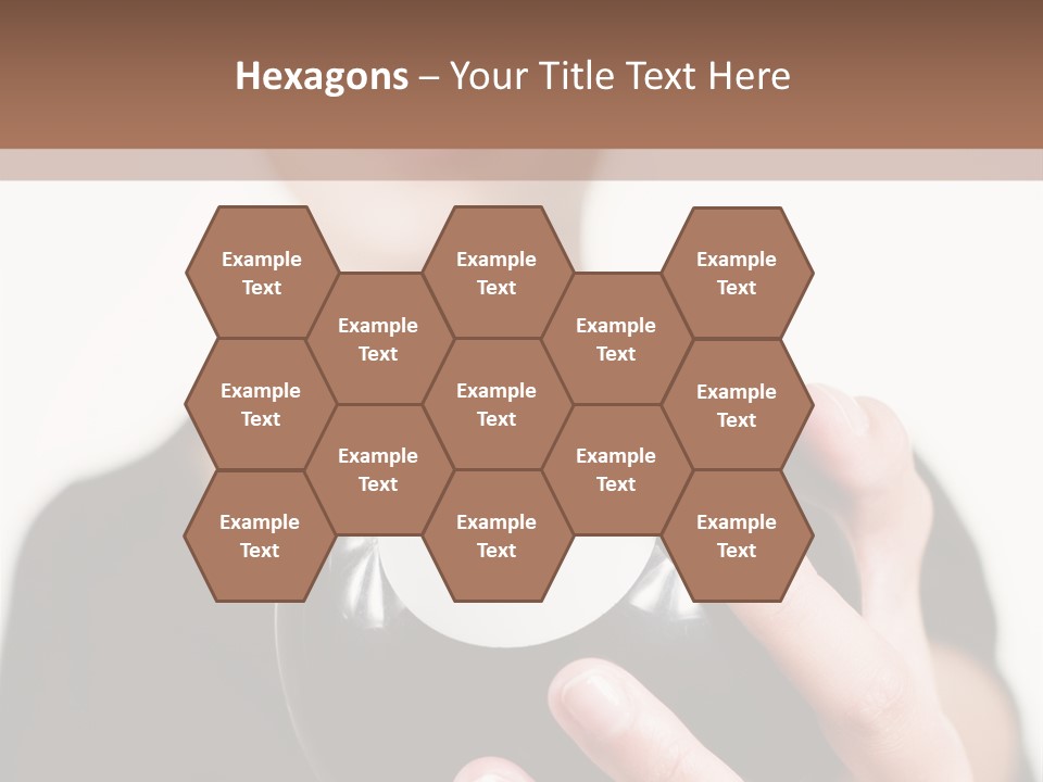 A Woman Holding A Black Ball With A White Letter B On It PowerPoint Template