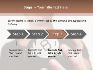 A Woman Holding A Black Ball With A White Letter B On It PowerPoint Template