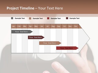 A Woman Holding A Black Ball With A White Letter B On It PowerPoint Template