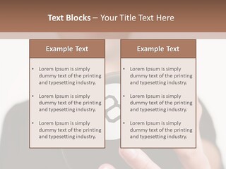 A Woman Holding A Black Ball With A White Letter B On It PowerPoint Template