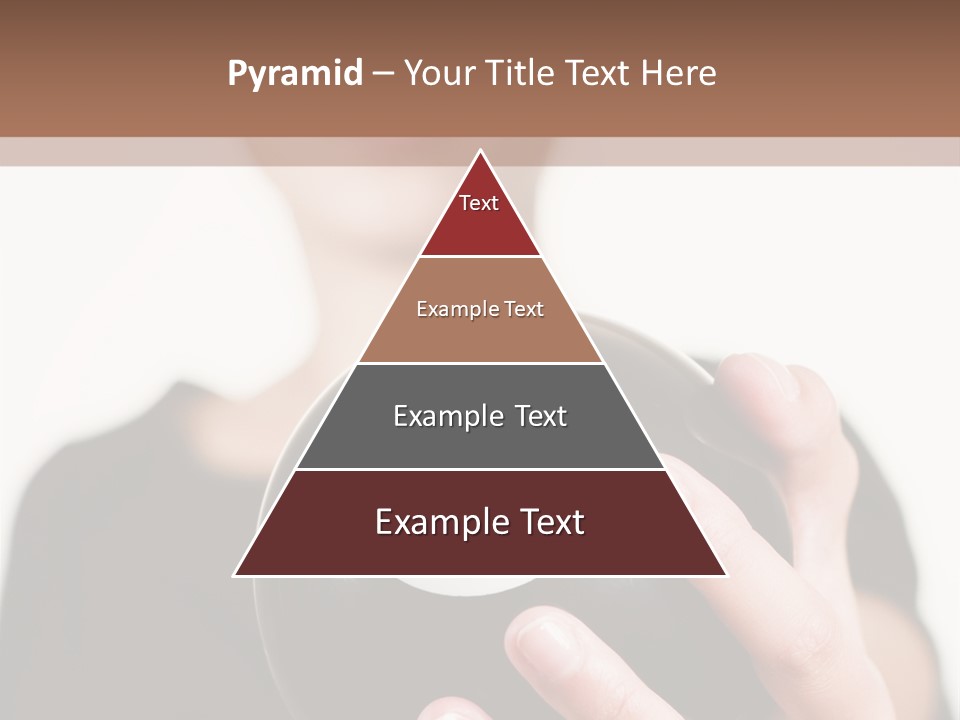 A Woman Holding A Black Ball With A White Letter B On It PowerPoint Template