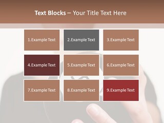 A Woman Holding A Black Ball With A White Letter B On It PowerPoint Template