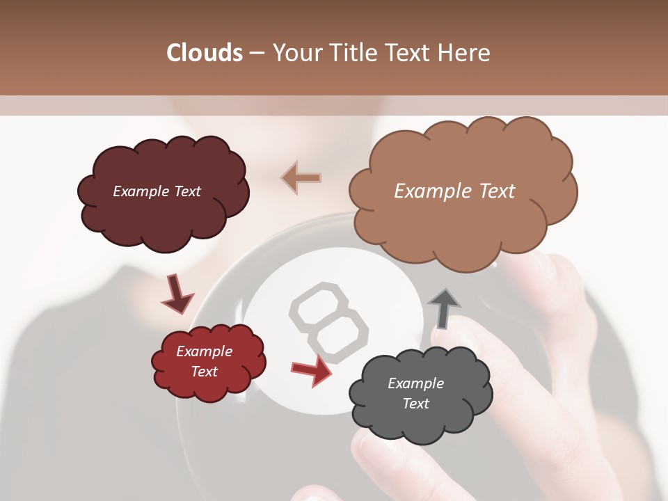 A Woman Holding A Black Ball With A White Letter B On It PowerPoint Template