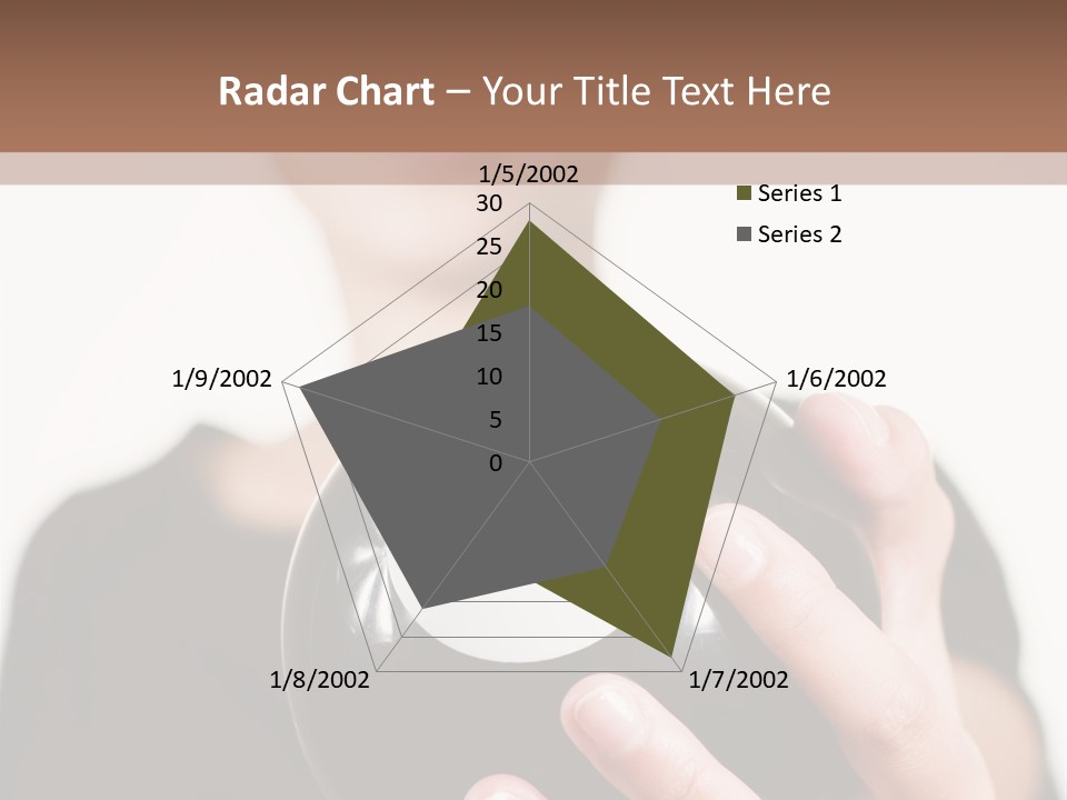A Woman Holding A Black Ball With A White Letter B On It PowerPoint Template