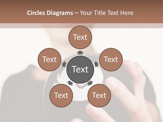 A Woman Holding A Black Ball With A White Letter B On It PowerPoint Template