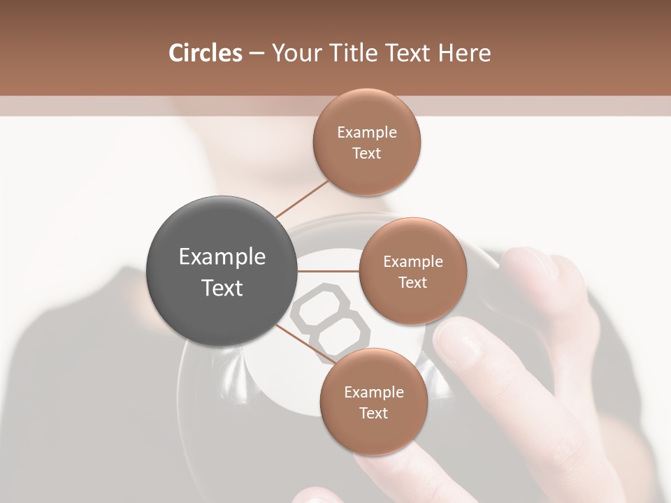 A Woman Holding A Black Ball With A White Letter B On It PowerPoint Template