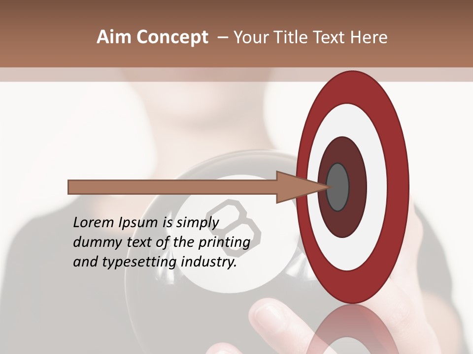 A Woman Holding A Black Ball With A White Letter B On It PowerPoint Template