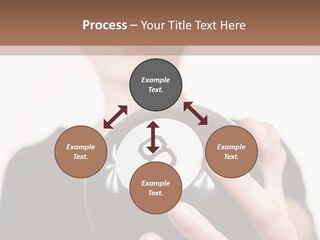 A Woman Holding A Black Ball With A White Letter B On It PowerPoint Template