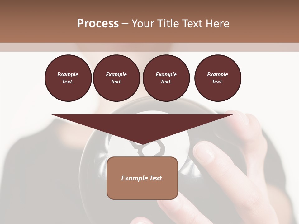 A Woman Holding A Black Ball With A White Letter B On It PowerPoint Template