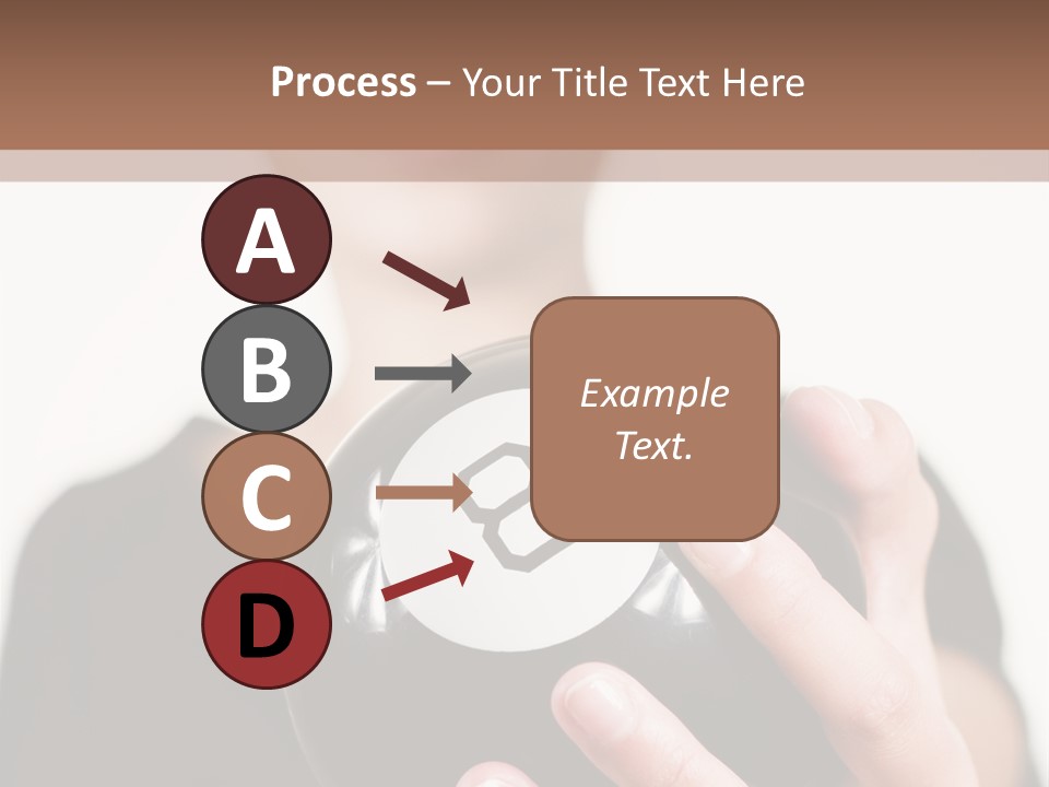 A Woman Holding A Black Ball With A White Letter B On It PowerPoint Template