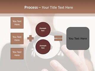 A Woman Holding A Black Ball With A White Letter B On It PowerPoint Template