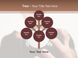 A Woman Holding A Black Ball With A White Letter B On It PowerPoint Template