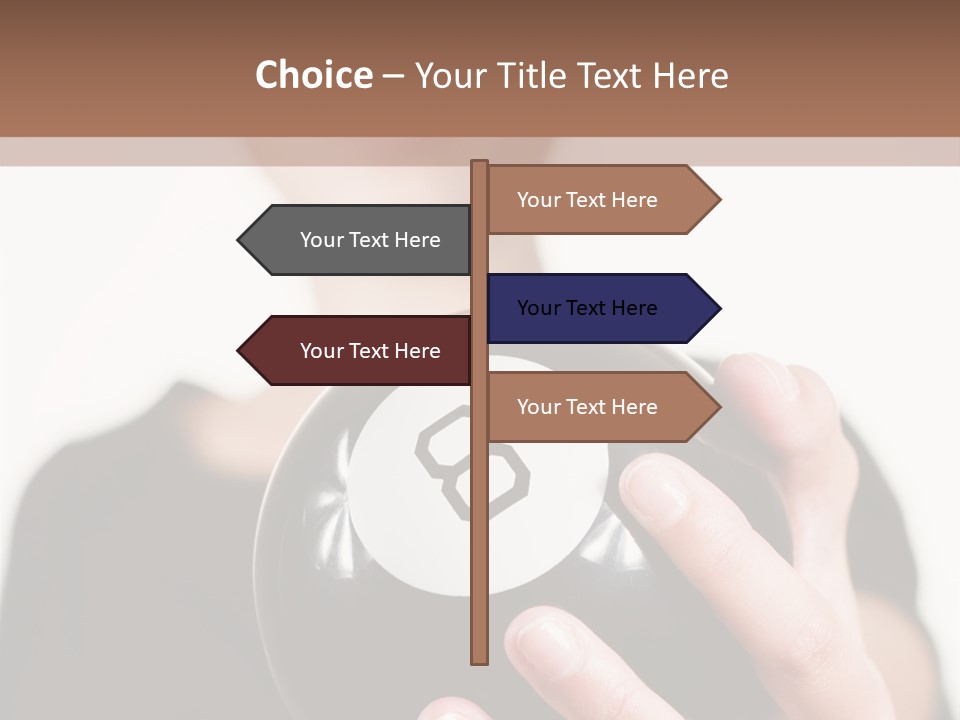 A Woman Holding A Black Ball With A White Letter B On It PowerPoint Template