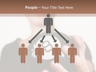 A Woman Holding A Black Ball With A White Letter B On It PowerPoint Template