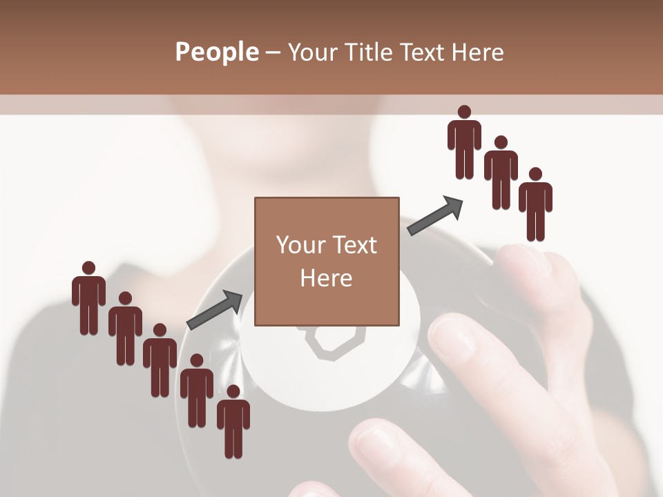 A Woman Holding A Black Ball With A White Letter B On It PowerPoint Template