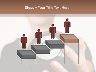 A Woman Holding A Black Ball With A White Letter B On It PowerPoint Template