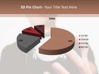 A Woman Holding A Black Ball With A White Letter B On It PowerPoint Template