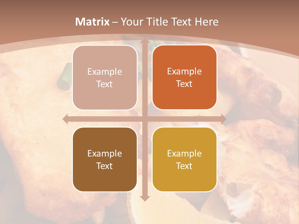 A Plate Of Food On A Wooden Table PowerPoint Template