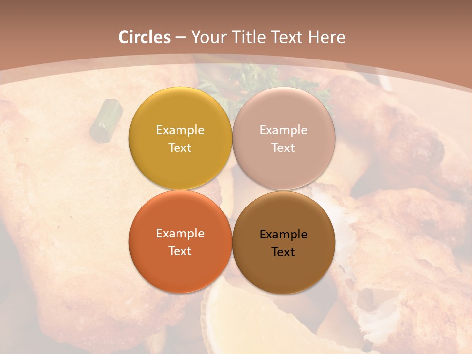 A Plate Of Food On A Wooden Table PowerPoint Template