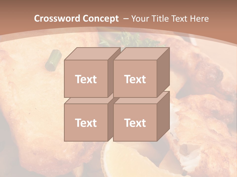 A Plate Of Food On A Wooden Table PowerPoint Template