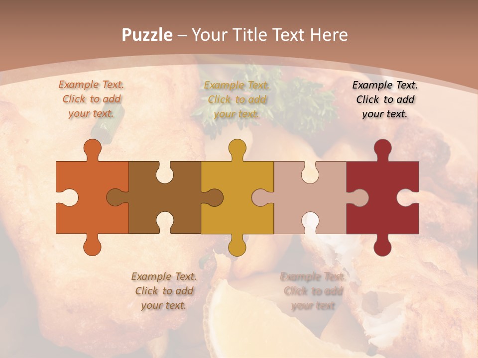 A Plate Of Food On A Wooden Table PowerPoint Template