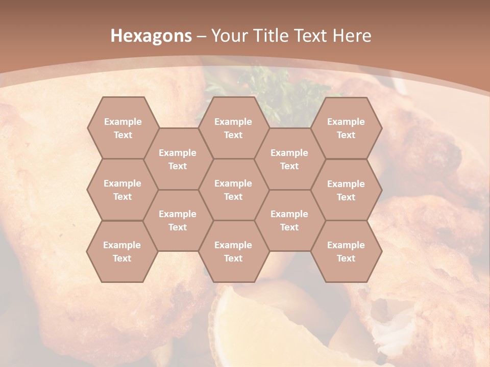 A Plate Of Food On A Wooden Table PowerPoint Template