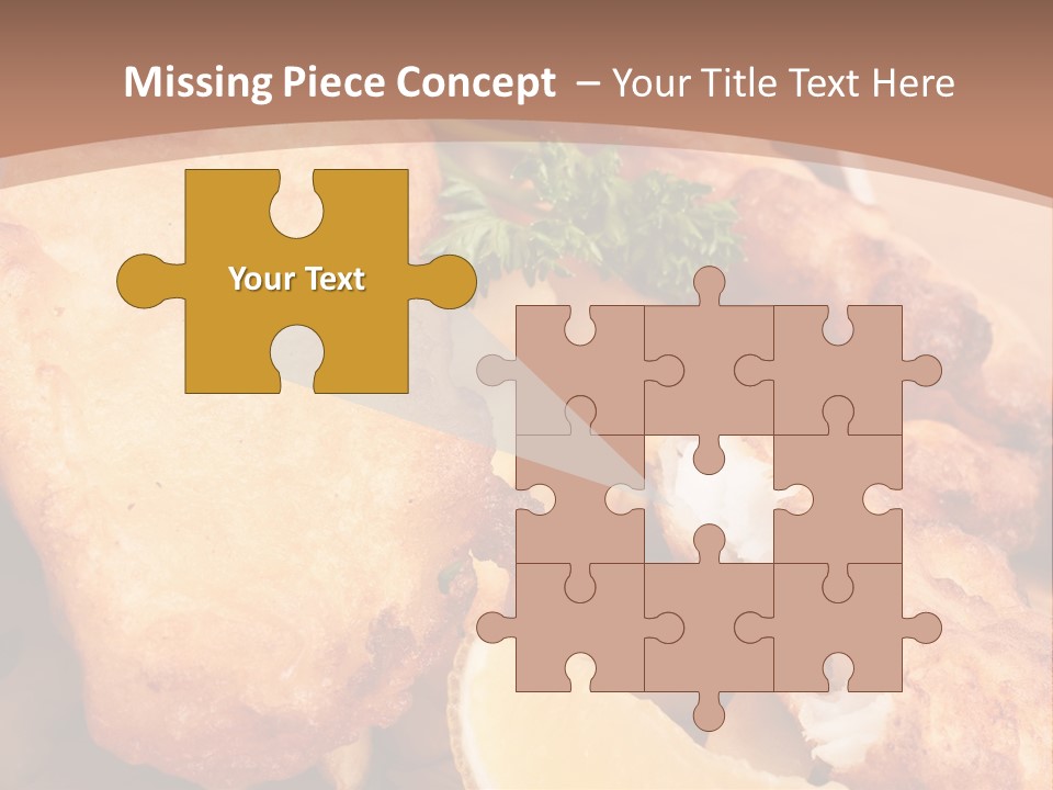 A Plate Of Food On A Wooden Table PowerPoint Template