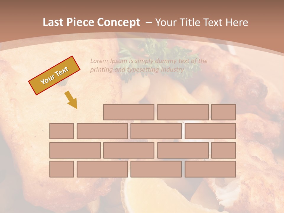 A Plate Of Food On A Wooden Table PowerPoint Template