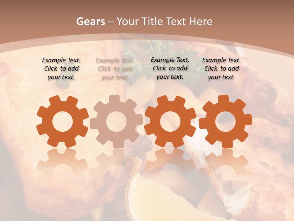 A Plate Of Food On A Wooden Table PowerPoint Template