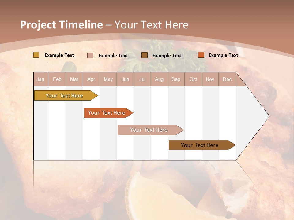 A Plate Of Food On A Wooden Table PowerPoint Template