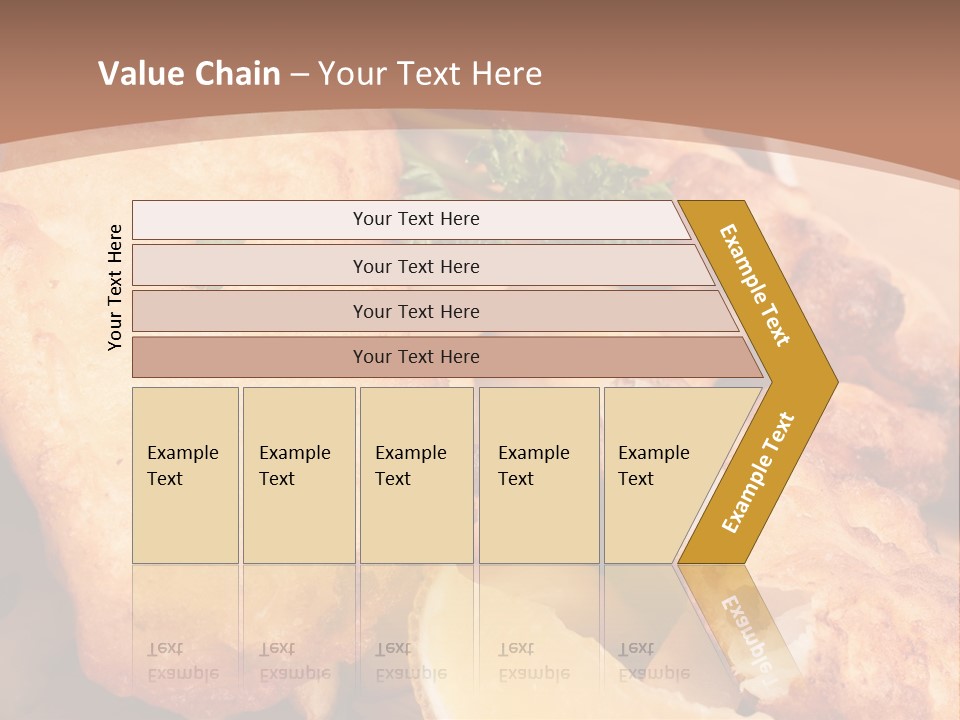 A Plate Of Food On A Wooden Table PowerPoint Template