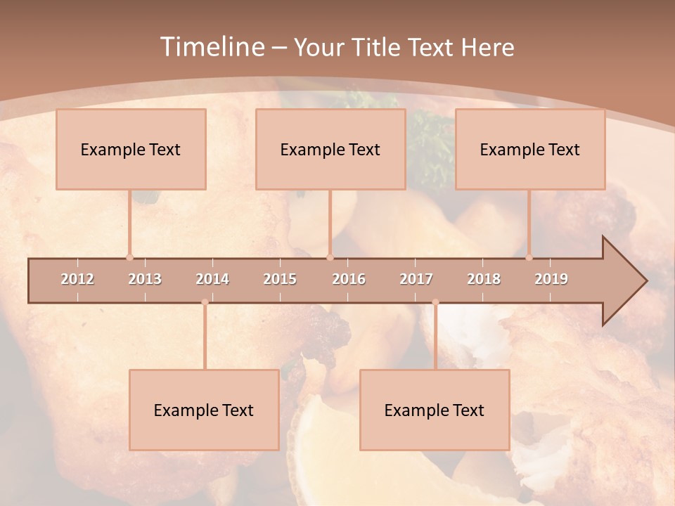 A Plate Of Food On A Wooden Table PowerPoint Template