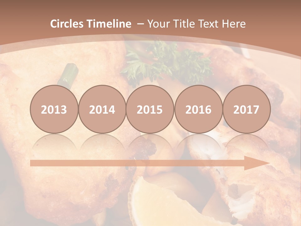 A Plate Of Food On A Wooden Table PowerPoint Template