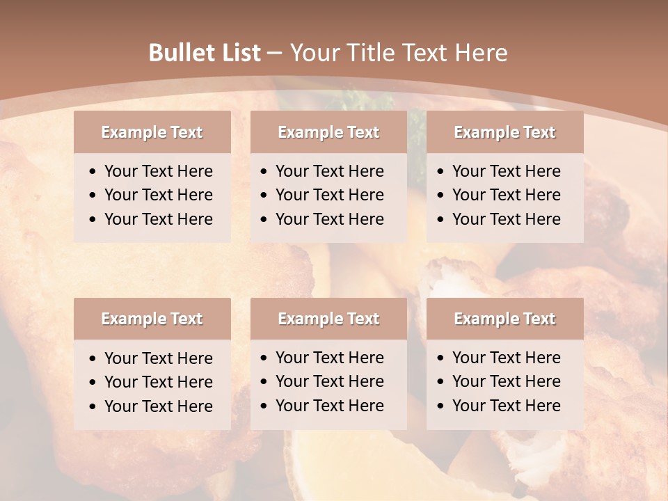 A Plate Of Food On A Wooden Table PowerPoint Template