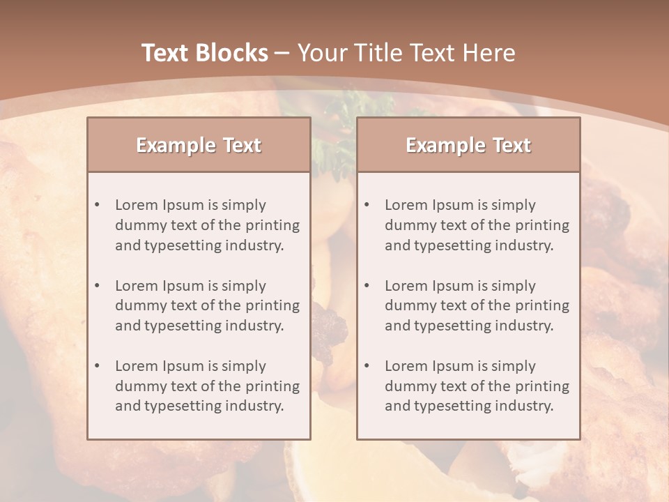 A Plate Of Food On A Wooden Table PowerPoint Template