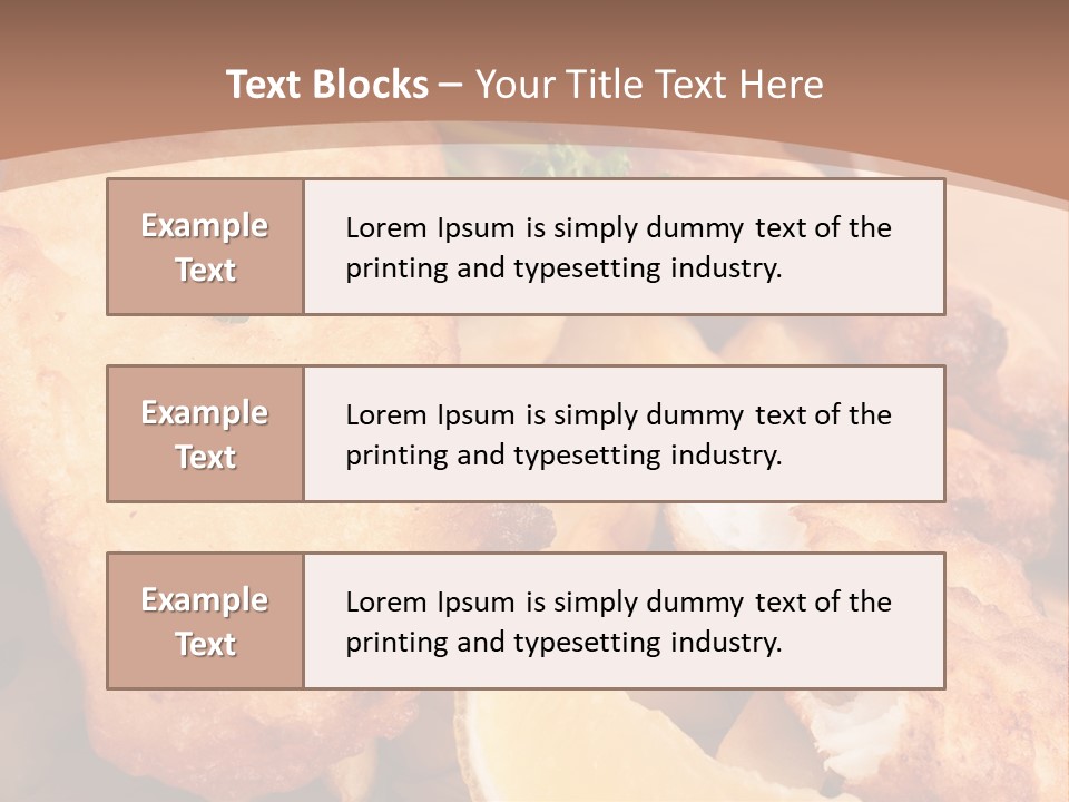 A Plate Of Food On A Wooden Table PowerPoint Template