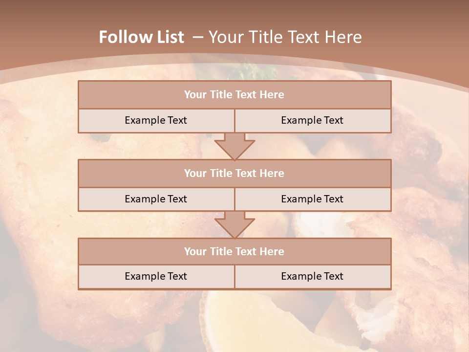 A Plate Of Food On A Wooden Table PowerPoint Template