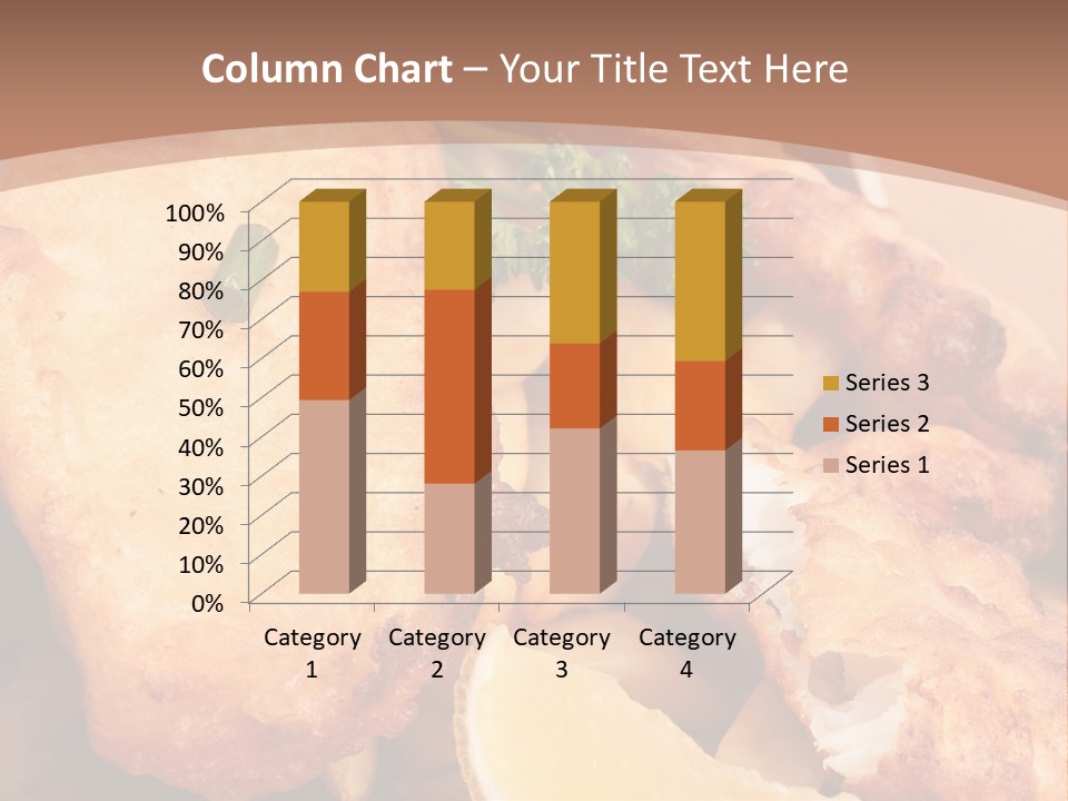 A Plate Of Food On A Wooden Table PowerPoint Template