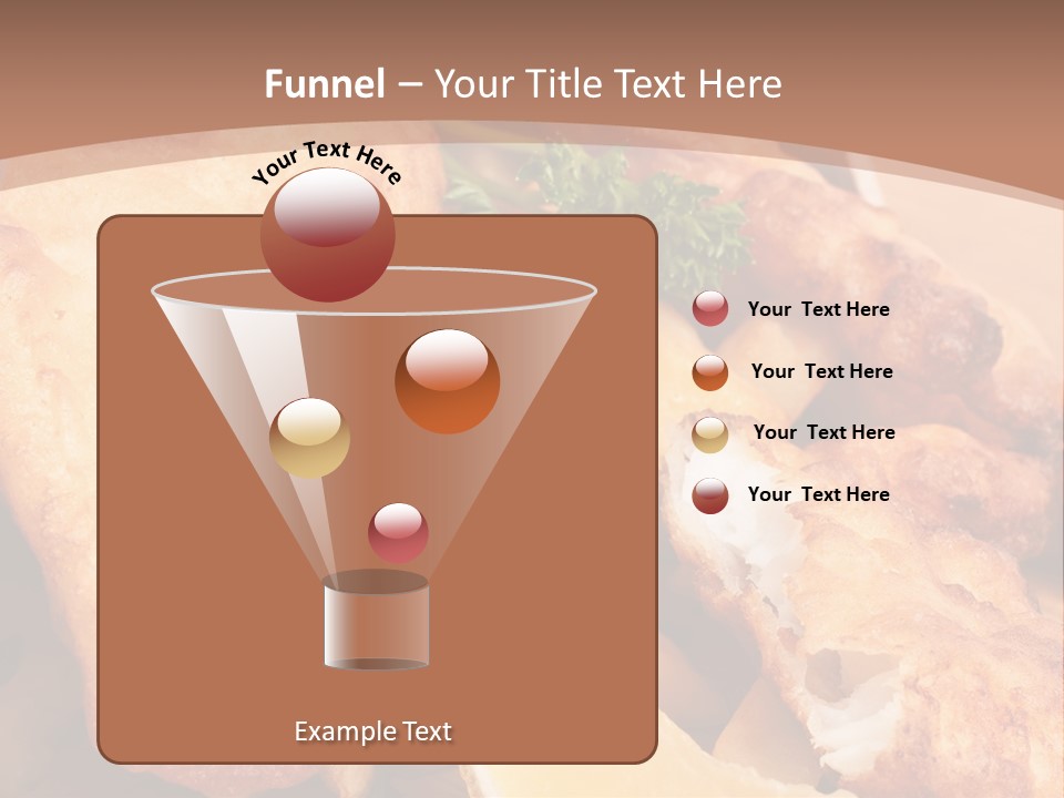 A Plate Of Food On A Wooden Table PowerPoint Template