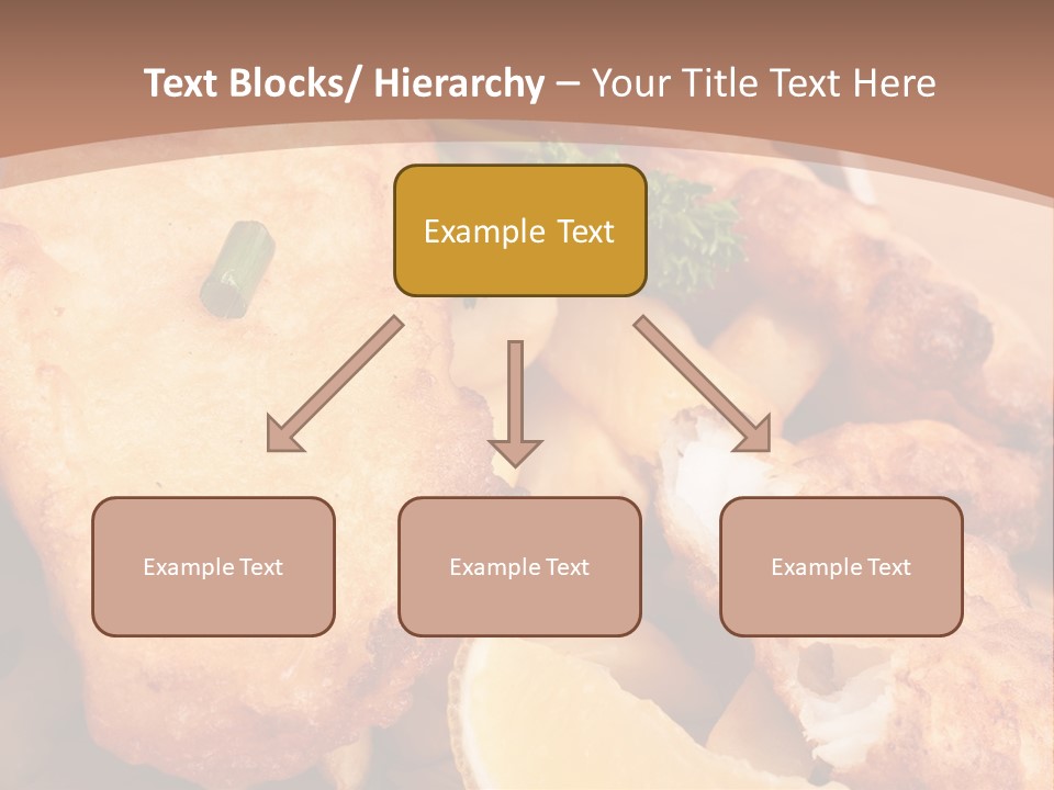 A Plate Of Food On A Wooden Table PowerPoint Template