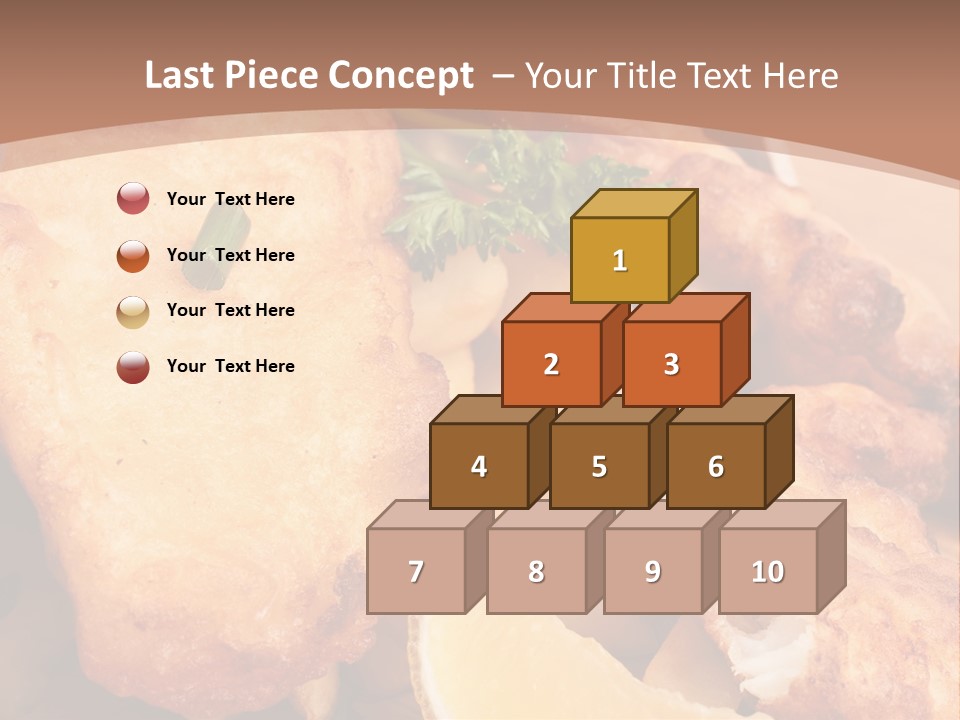 A Plate Of Food On A Wooden Table PowerPoint Template