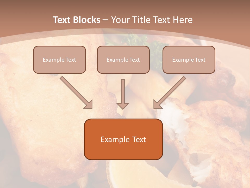 A Plate Of Food On A Wooden Table PowerPoint Template