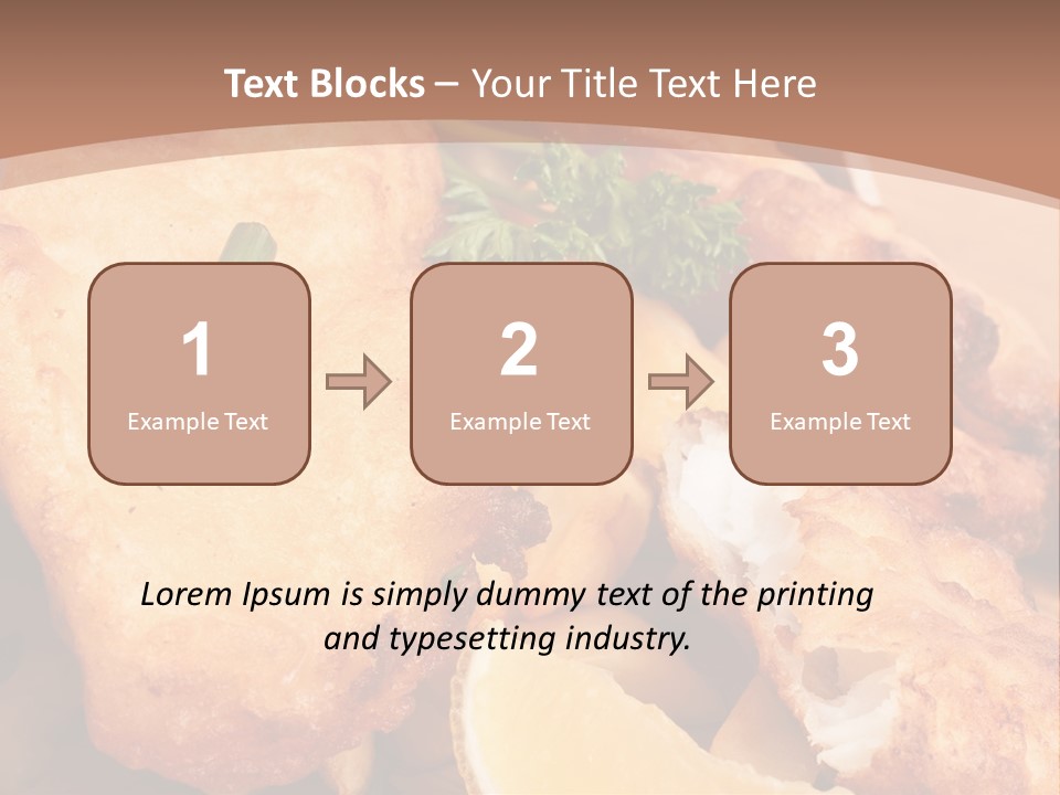 A Plate Of Food On A Wooden Table PowerPoint Template