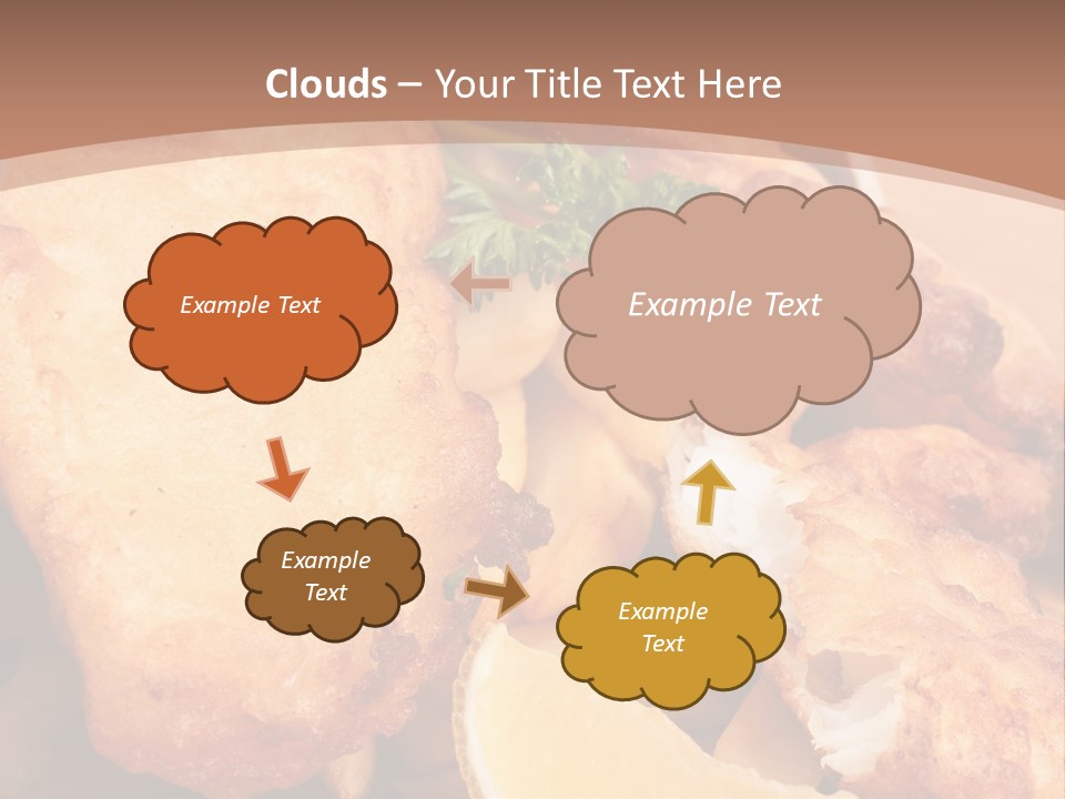 A Plate Of Food On A Wooden Table PowerPoint Template