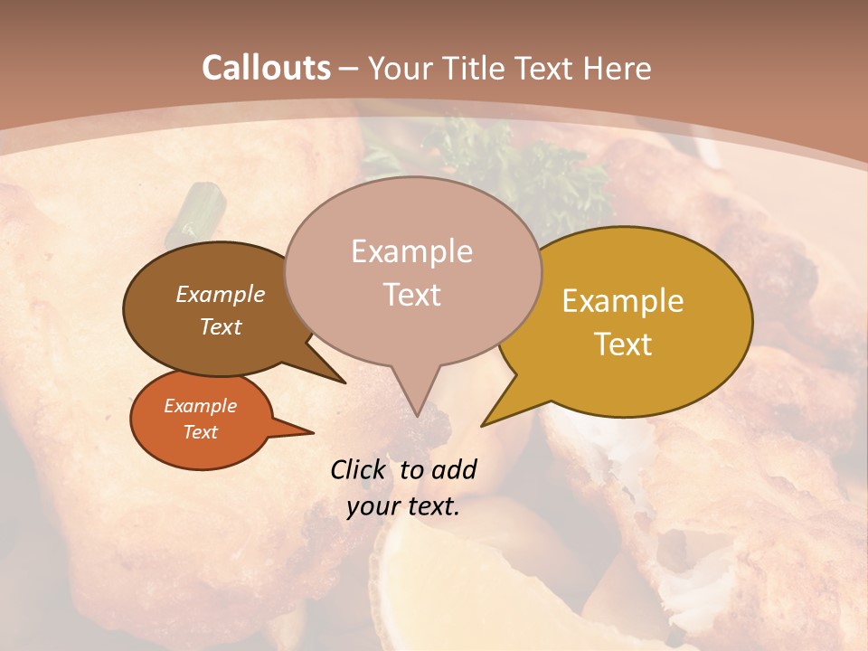 A Plate Of Food On A Wooden Table PowerPoint Template