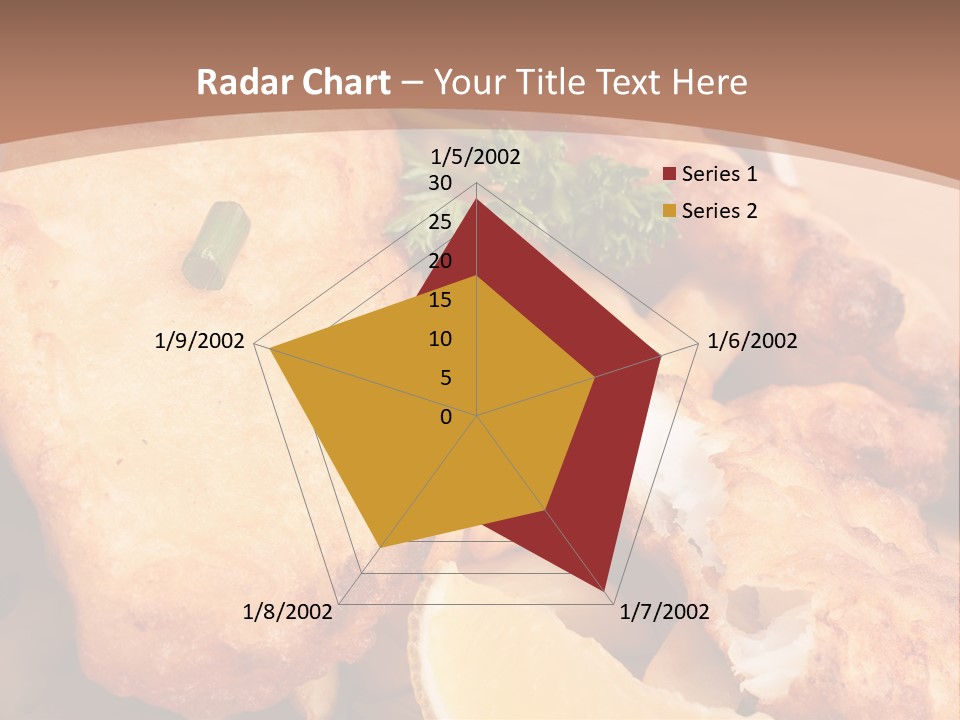 A Plate Of Food On A Wooden Table PowerPoint Template
