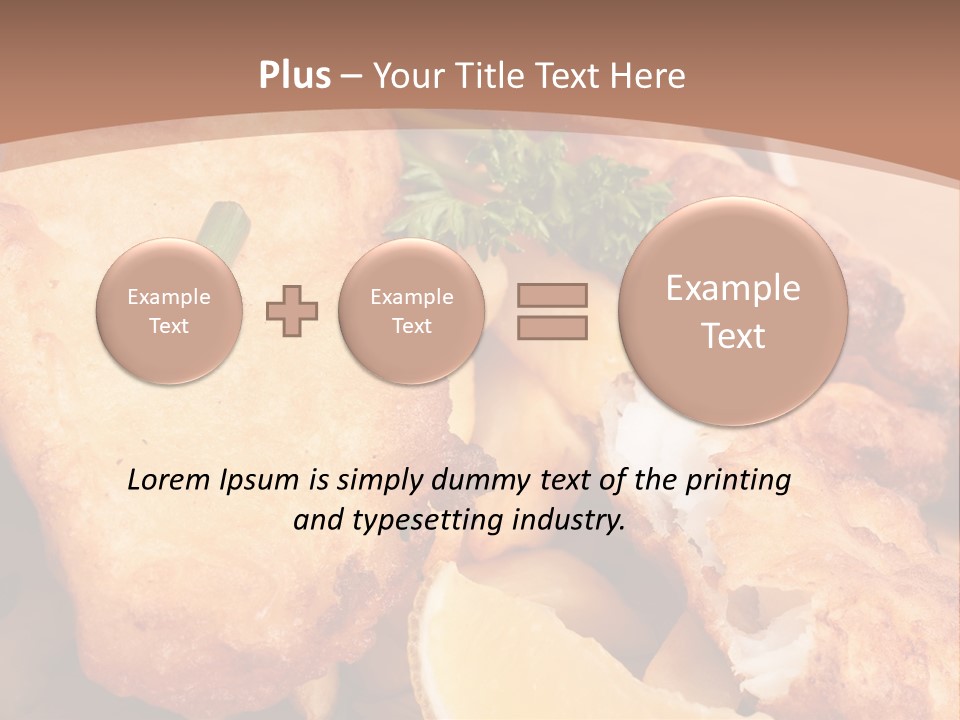 A Plate Of Food On A Wooden Table PowerPoint Template