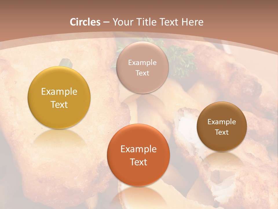 A Plate Of Food On A Wooden Table PowerPoint Template